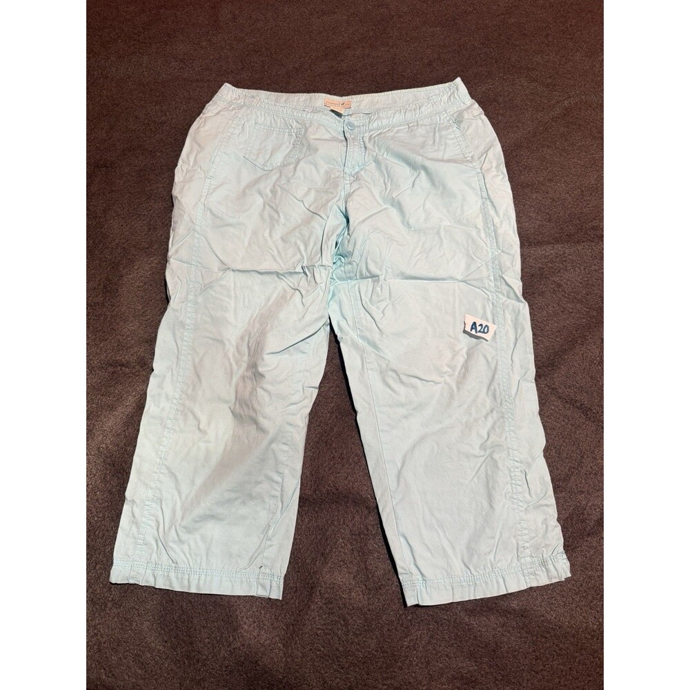 Caribbean Joe Womens Capri Pants Size 10 Light Blue Bermuda Bottoms Casual